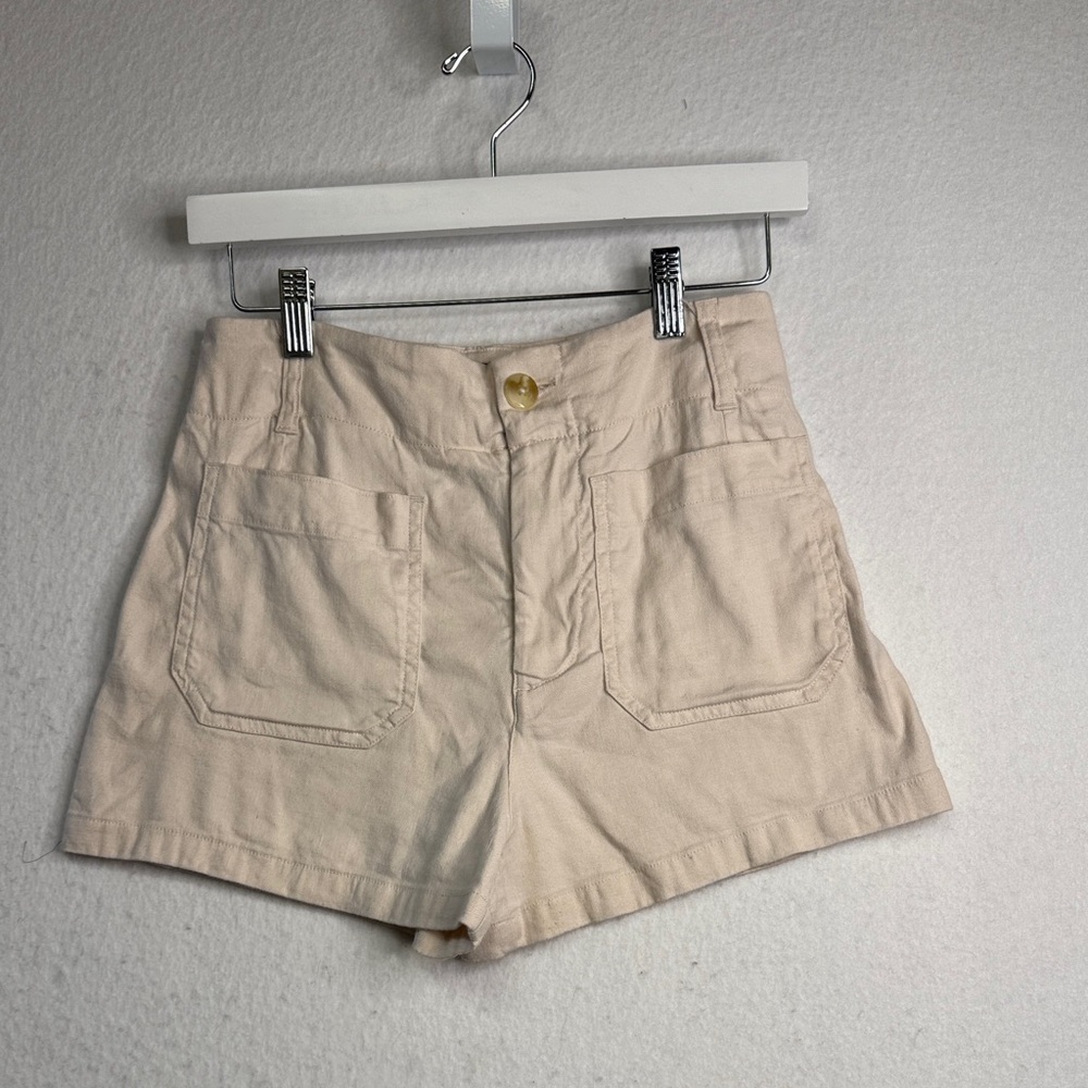 Maeve By Anthropologie The Colette Shorts Linen Edition Size 27